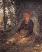 Jean Francois Millet, Shepherdess sitting under the shadow